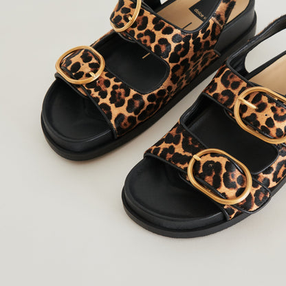 STARLA SANDALS LEOPARD BLACK CALF HAIR - Dolce Vita