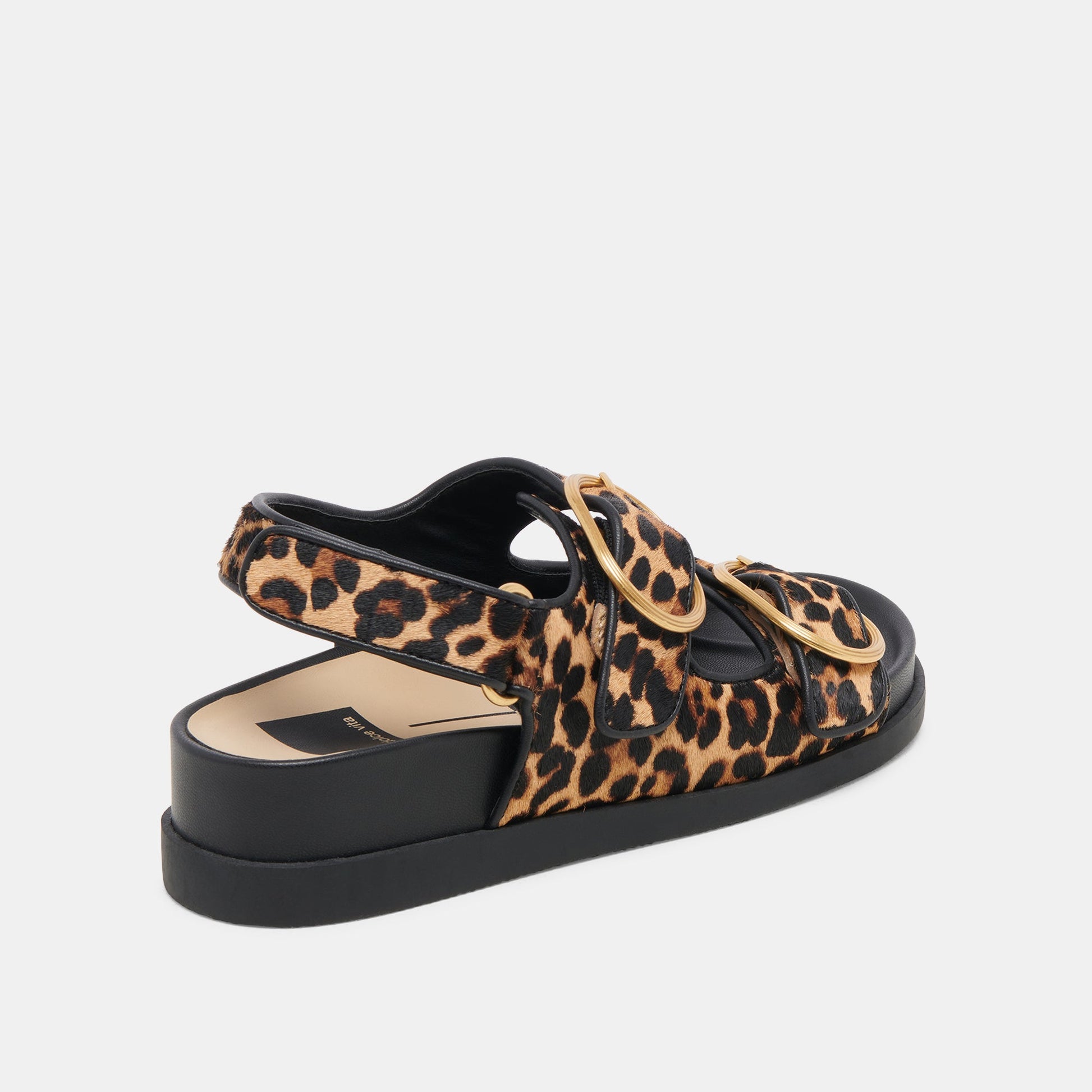 STARLA SANDALS LEOPARD BLACK CALF HAIR - Dolce Vita