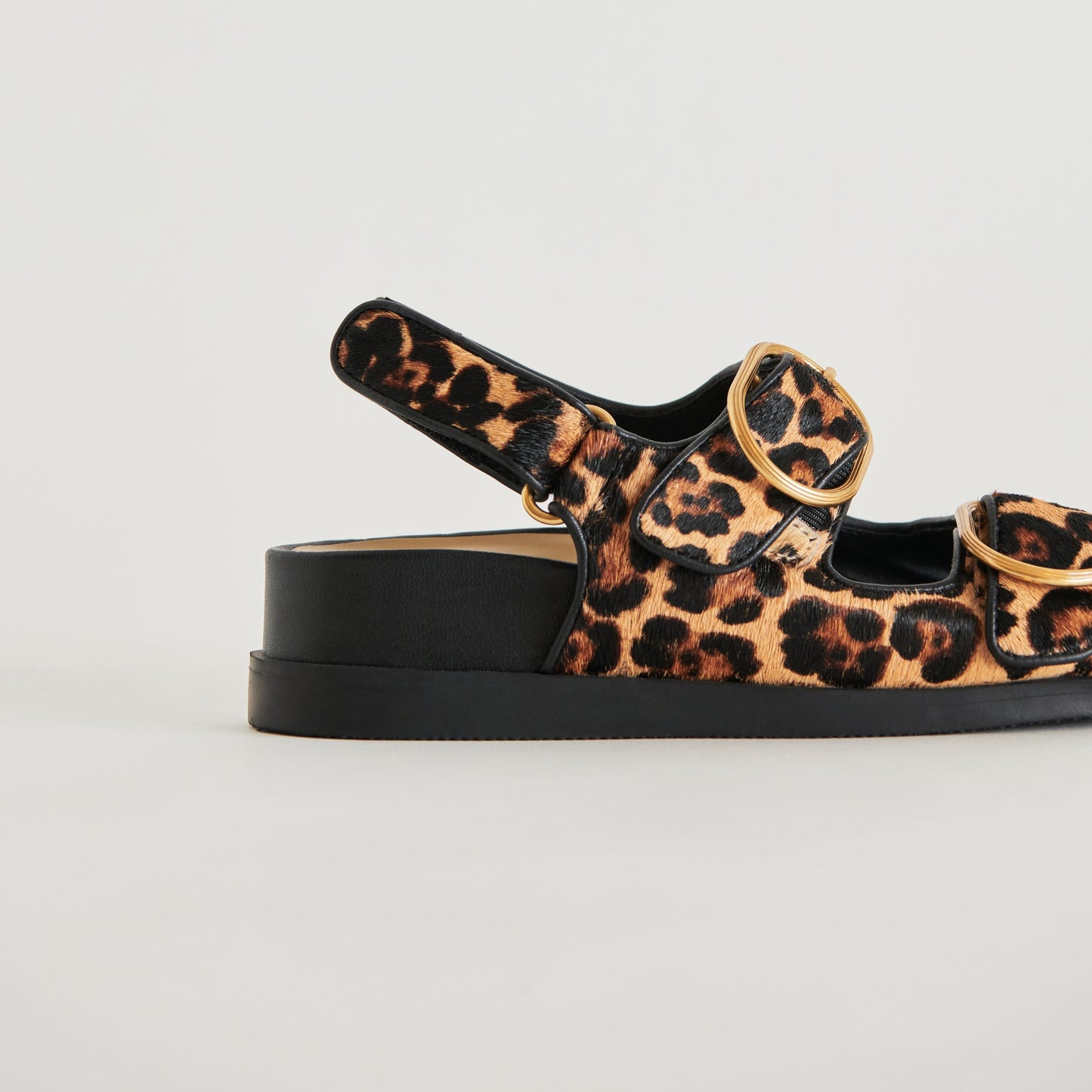 STARLA SANDALS LEOPARD BLACK CALF HAIR - Dolce Vita