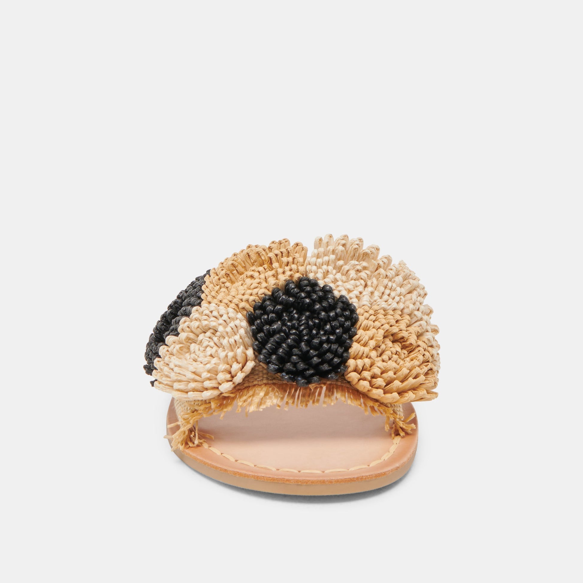 DANELA SANDALS BLACK NATURAL RAFFIA - Dolce Vita