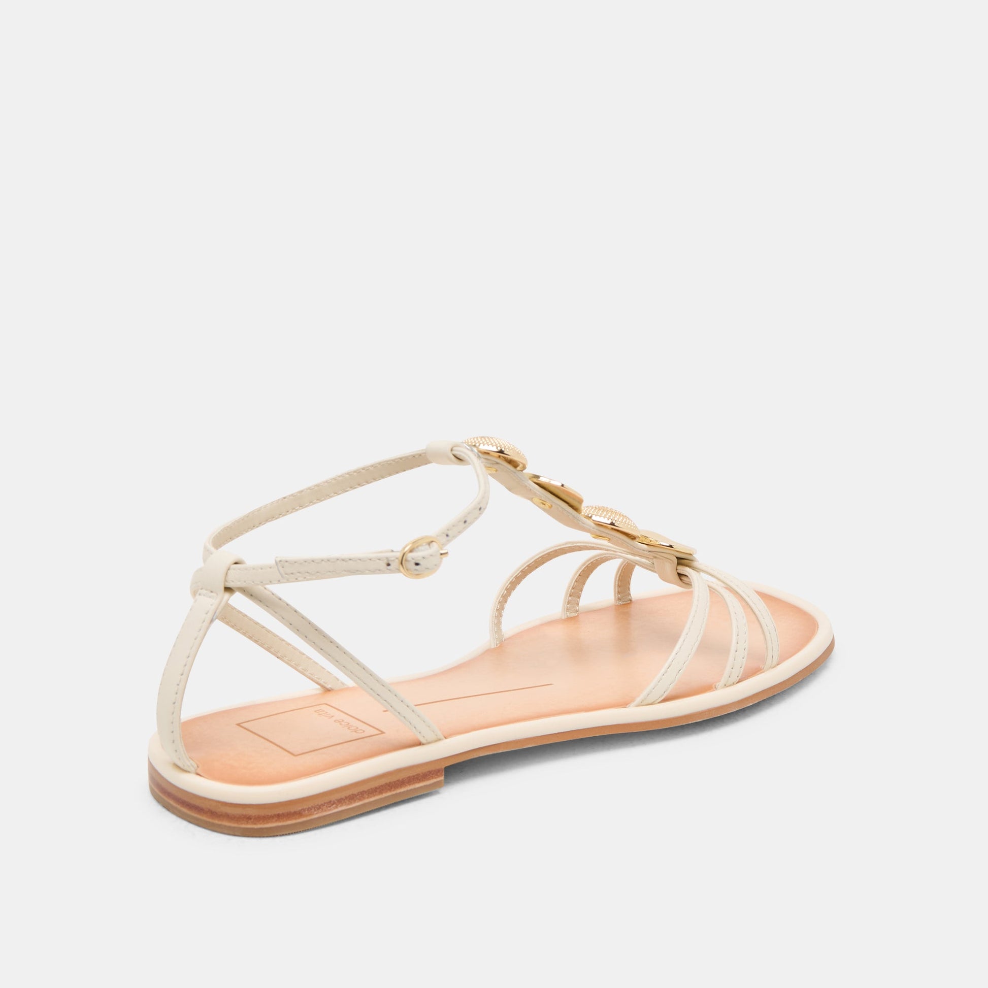 Faun Off White Leather Sandals - Dolce Vita