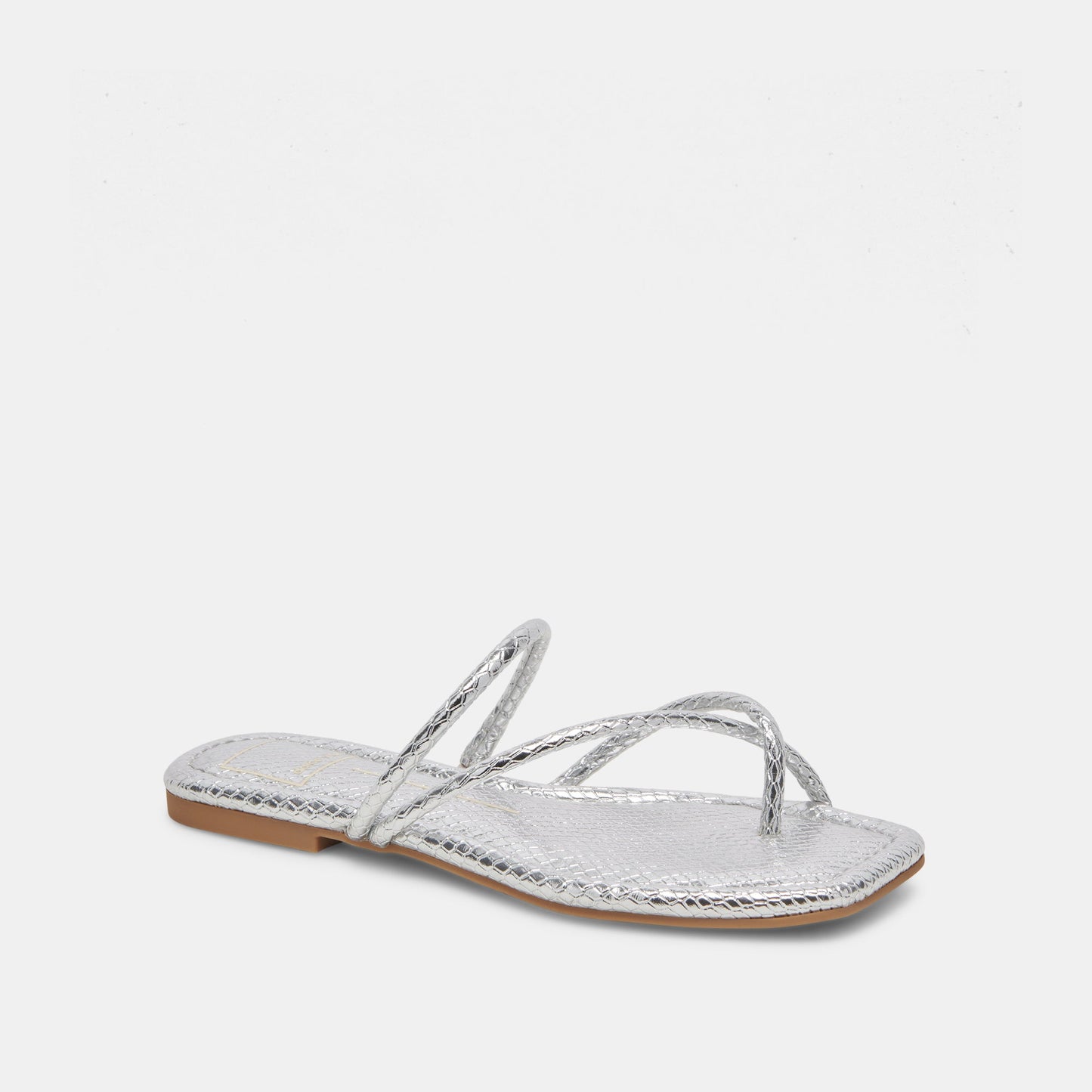 LEANNA SANDALS SILVER EMBOSSED STELLA - Dolce Vita