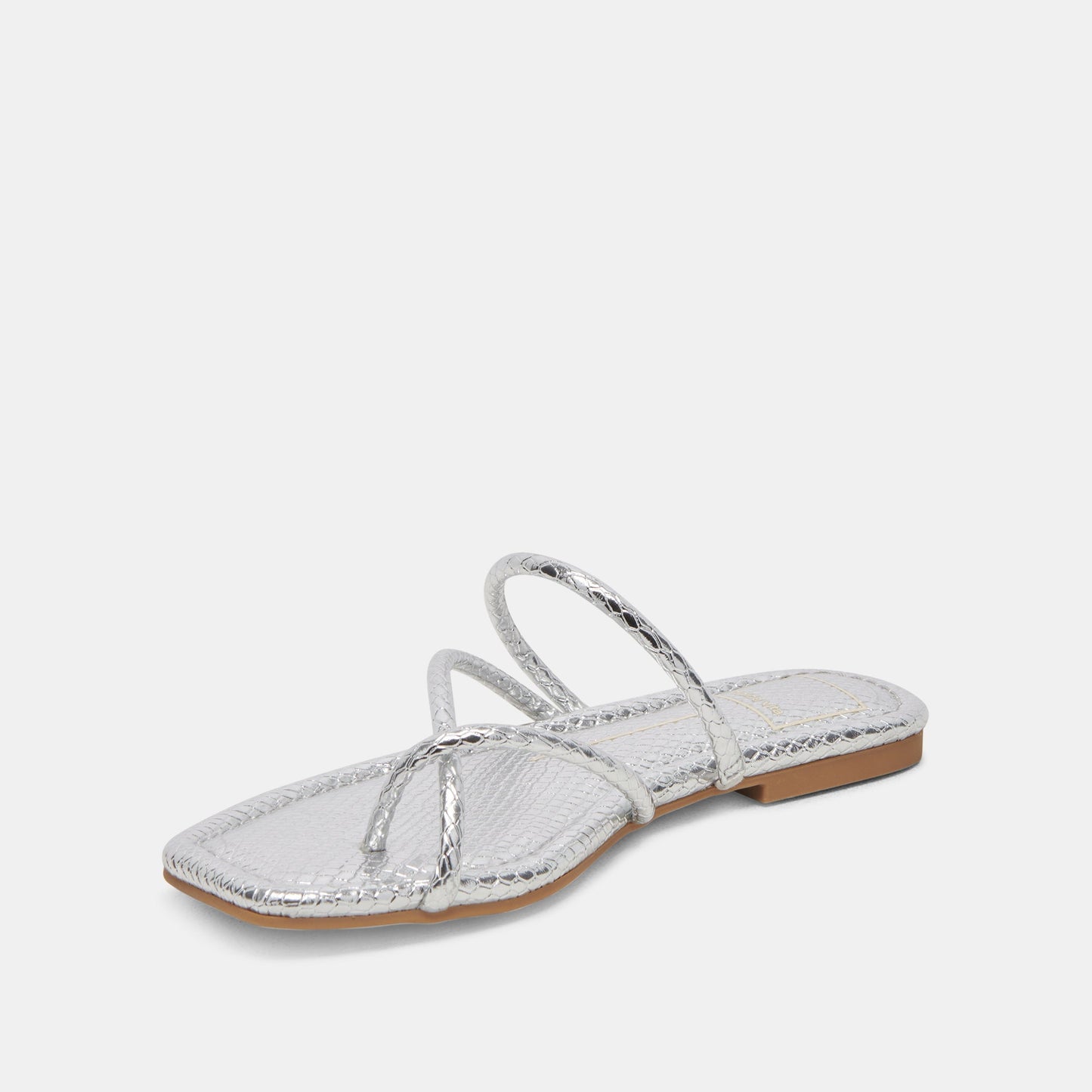 LEANNA SANDALS SILVER EMBOSSED STELLA - Dolce Vita