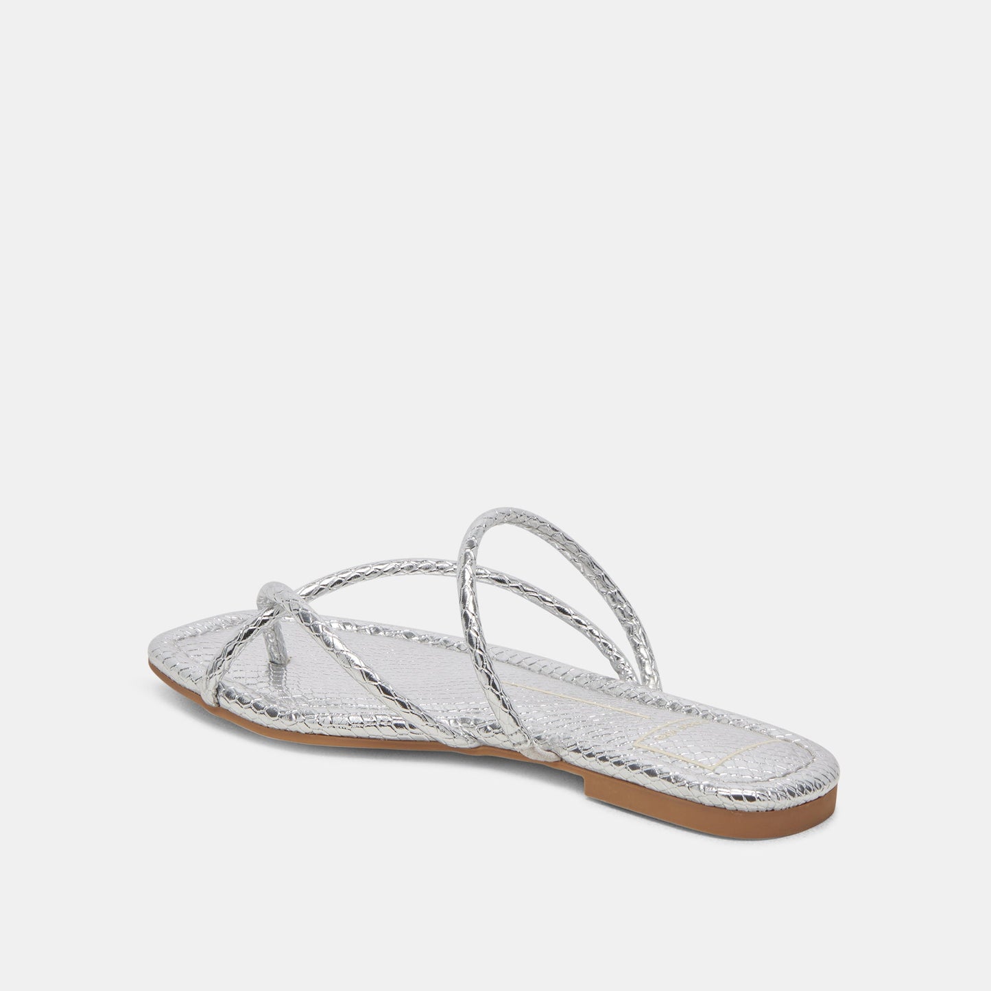 LEANNA SANDALS SILVER EMBOSSED STELLA - Dolce Vita