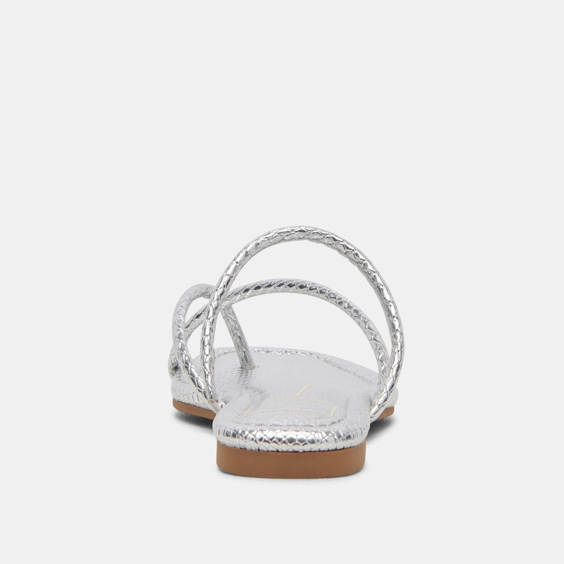 LEANNA SANDALS SILVER EMBOSSED STELLA - Dolce Vita