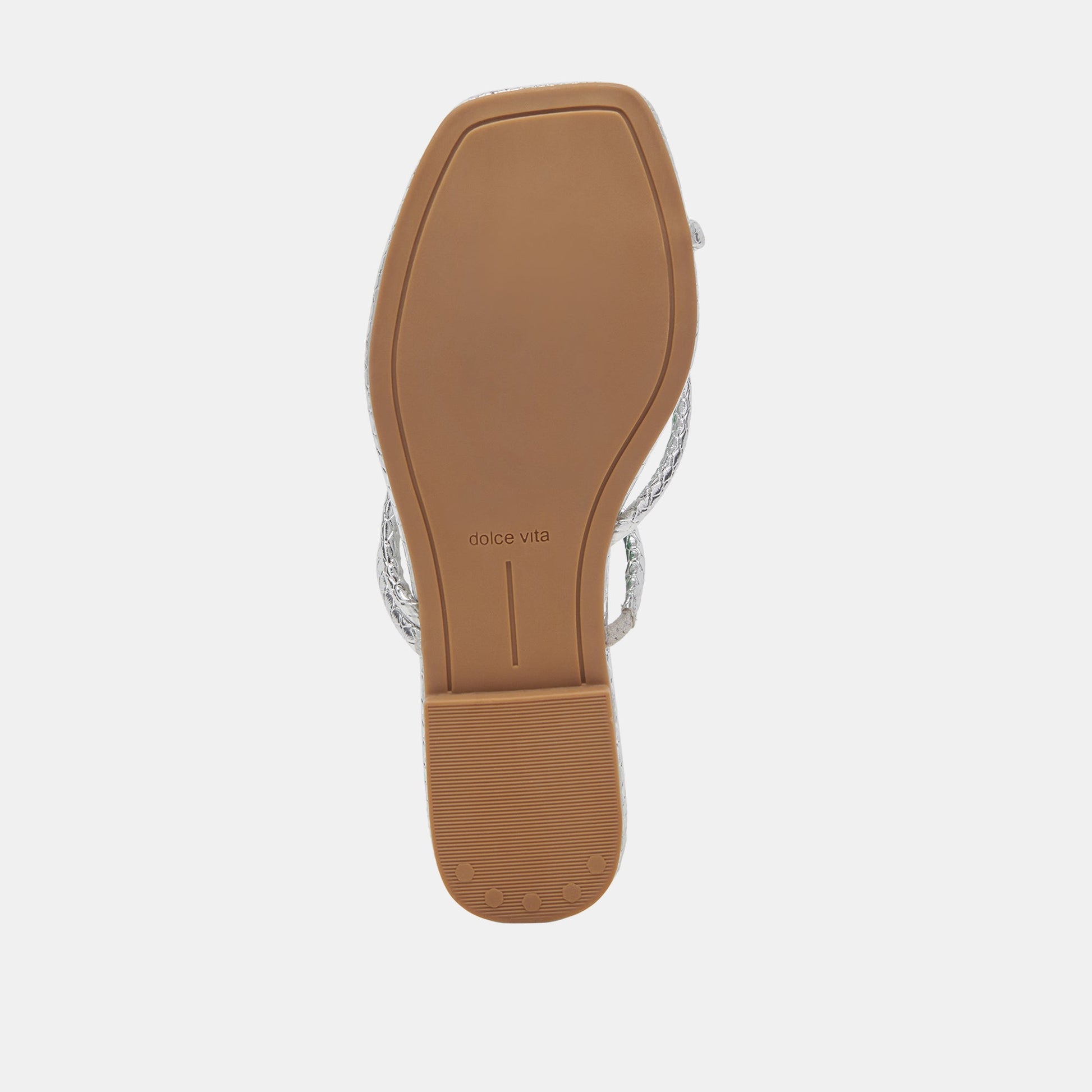 LEANNA SANDALS SILVER EMBOSSED STELLA - Dolce Vita