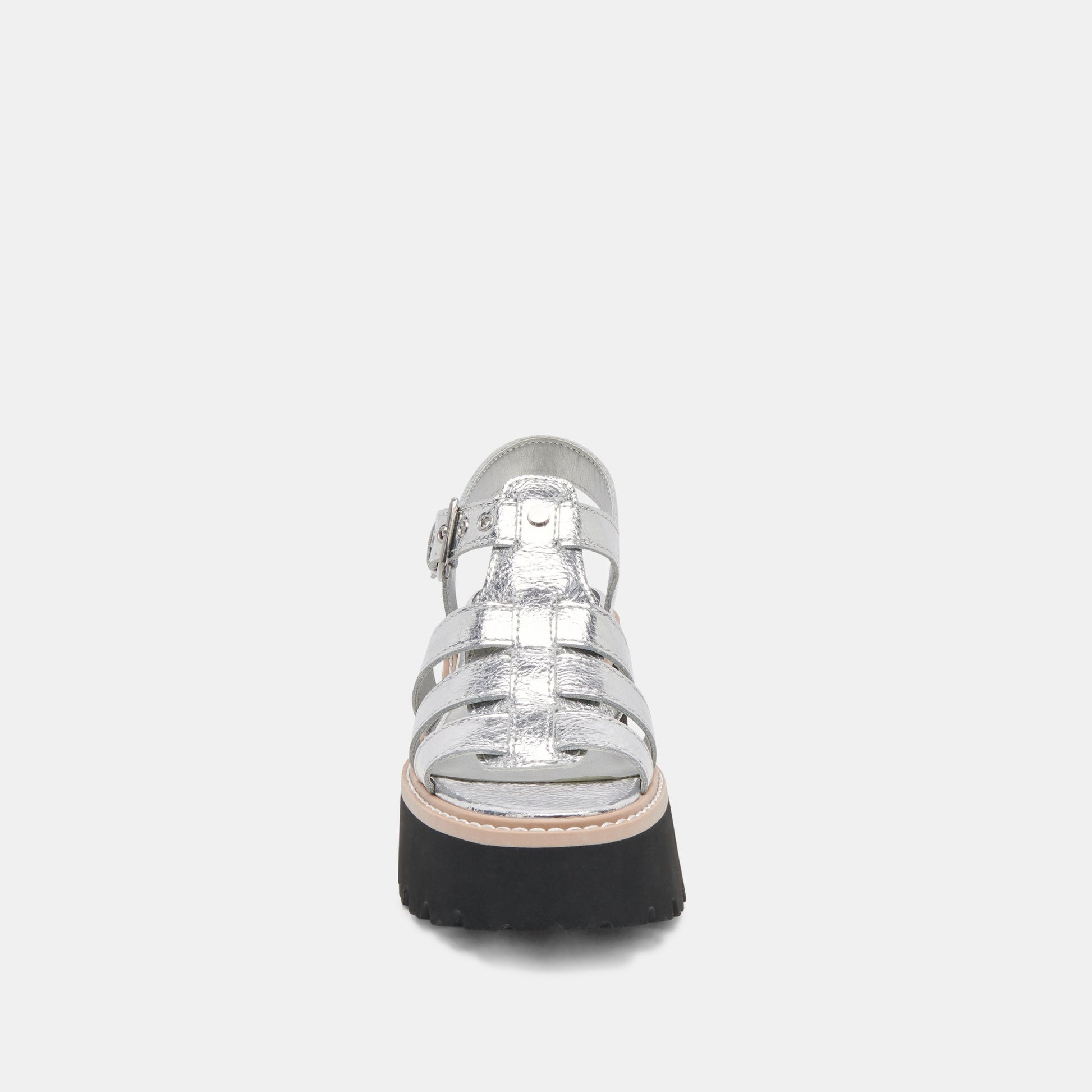 LATICE SANDALS SILVER DISTRESSED LEATHER - Dolce Vita
