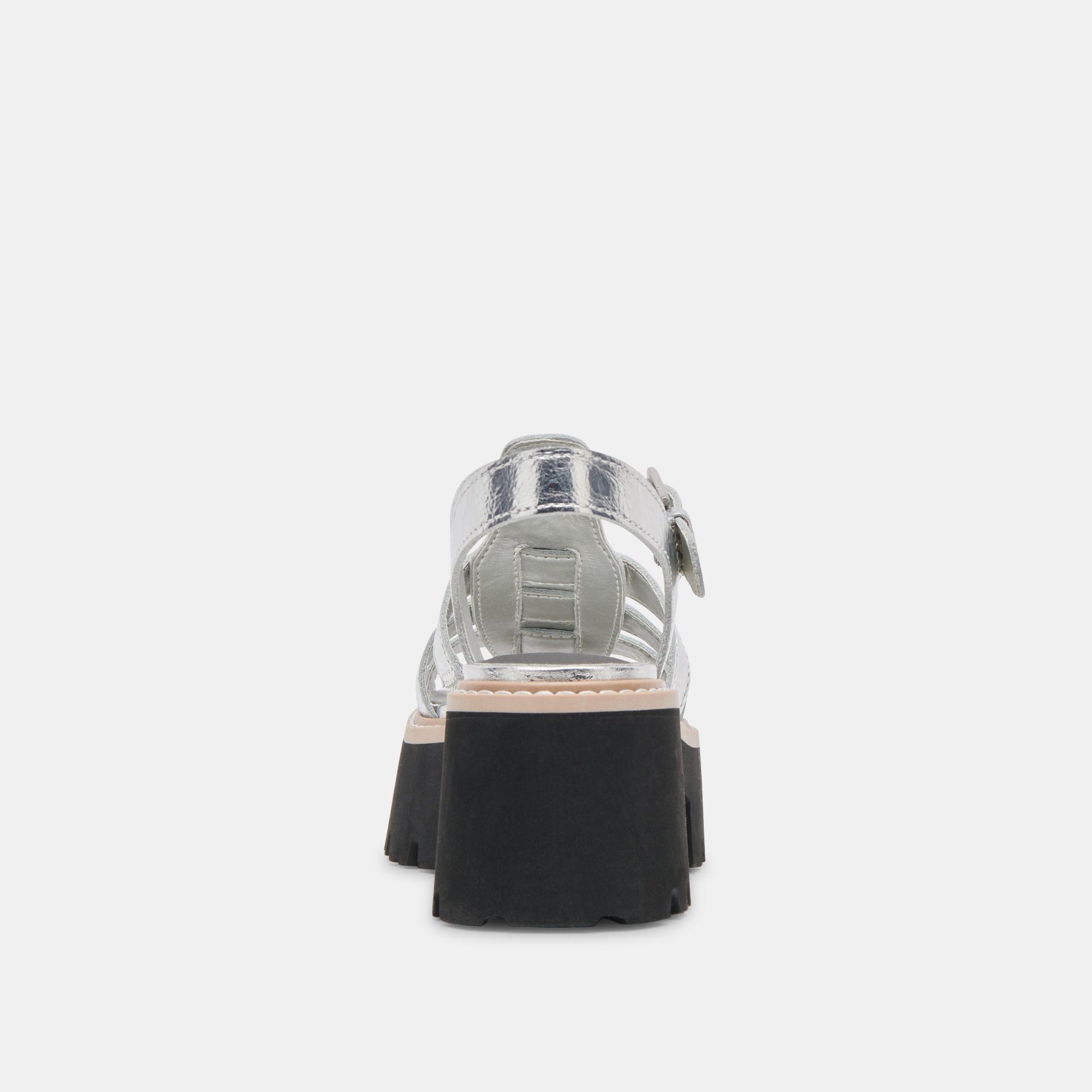 LATICE SANDALS SILVER DISTRESSED LEATHER - Dolce Vita