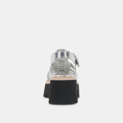 LATICE SANDALS SILVER DISTRESSED LEATHER - Dolce Vita