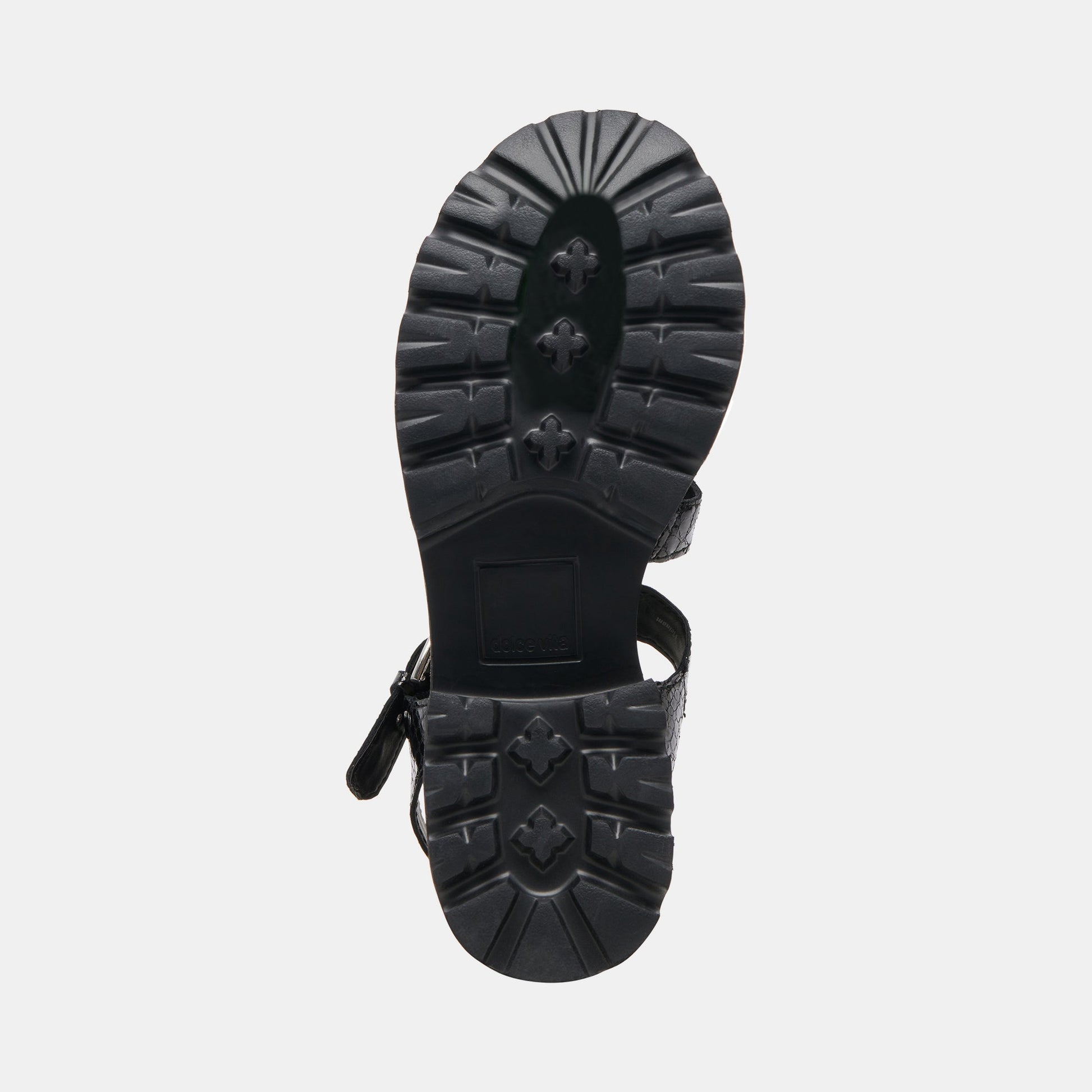 LATICE SANDALS MIDNIGHT EMBOSSED LEATHER - Dolce Vita