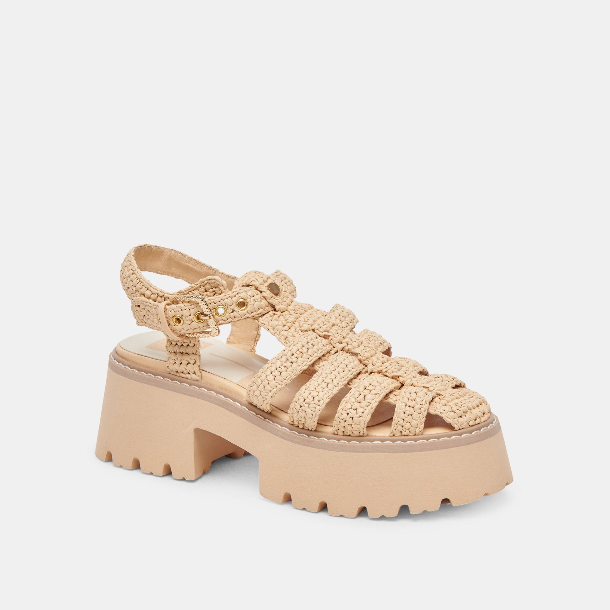 LASLY SANDALS NATURAL KNIT - Dolce Vita