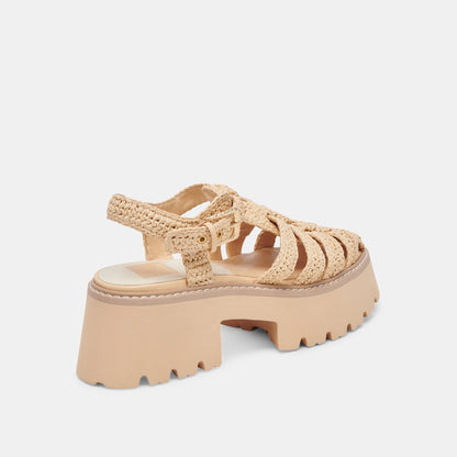 LASLY SANDALS NATURAL KNIT - Dolce Vita
