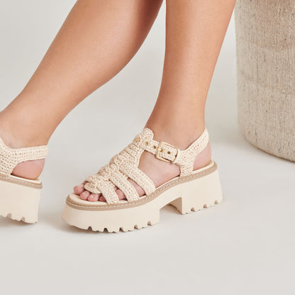 LATICE SANDALS OATMEAL KNIT - Dolce Vita