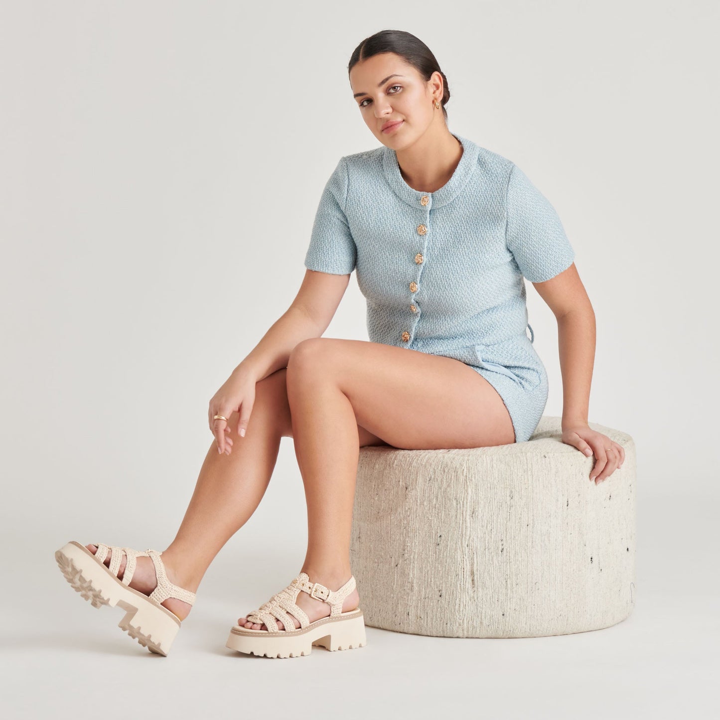 LATICE SANDALS OATMEAL KNIT - Dolce Vita