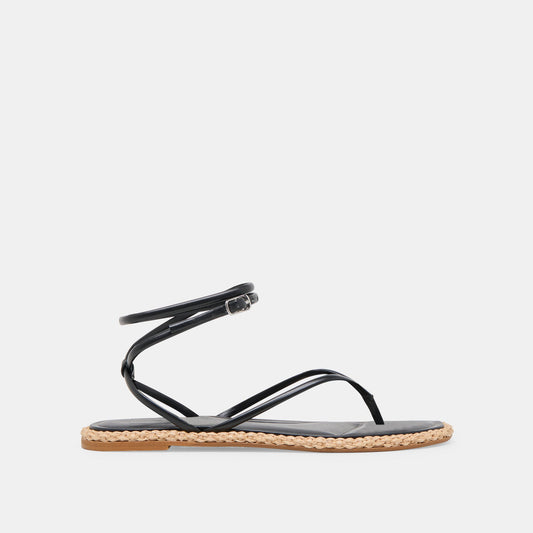 COVE SANDALS BLACK LEATHER - Dolce Vita