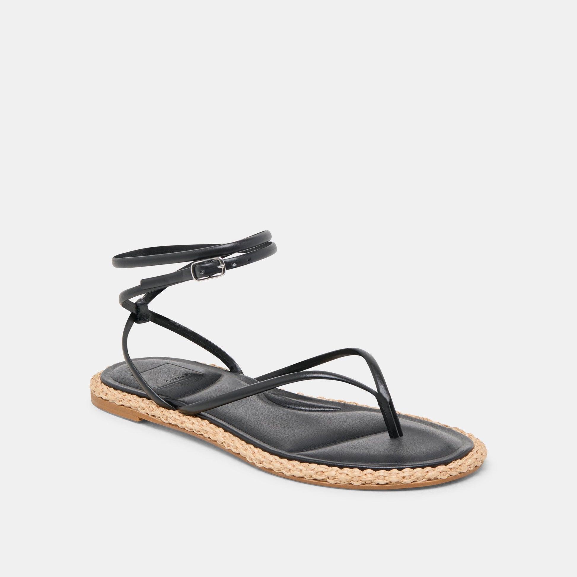 COVE SANDALS BLACK LEATHER - Dolce Vita