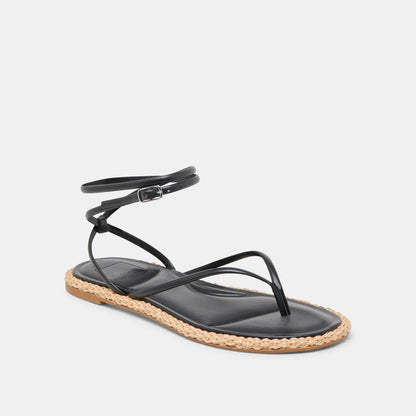 COVE SANDALS BLACK LEATHER - Dolce Vita