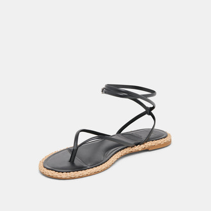COVE SANDALS BLACK LEATHER - Dolce Vita