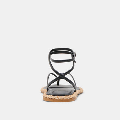 COVE SANDALS BLACK LEATHER - Dolce Vita