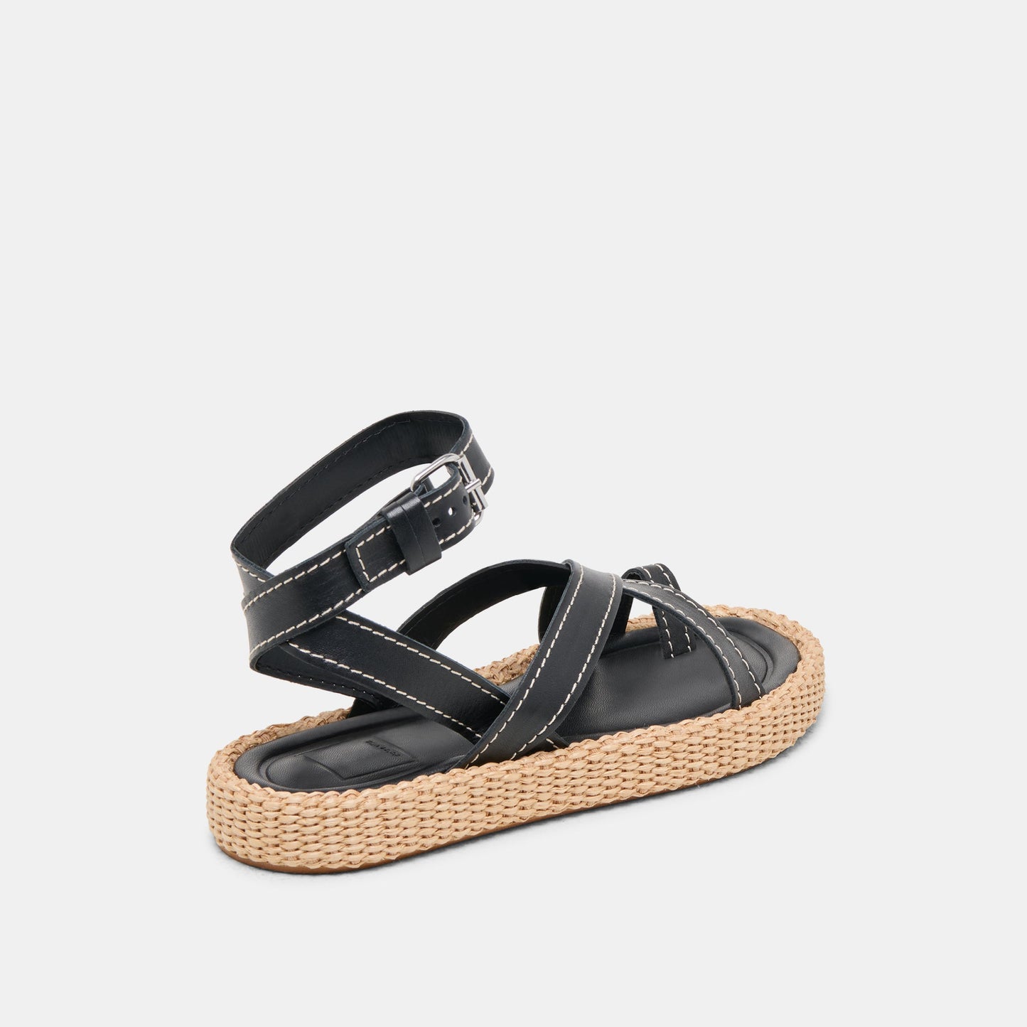ROXIE SANDALS BLACK LEATHER - Dolce Vita