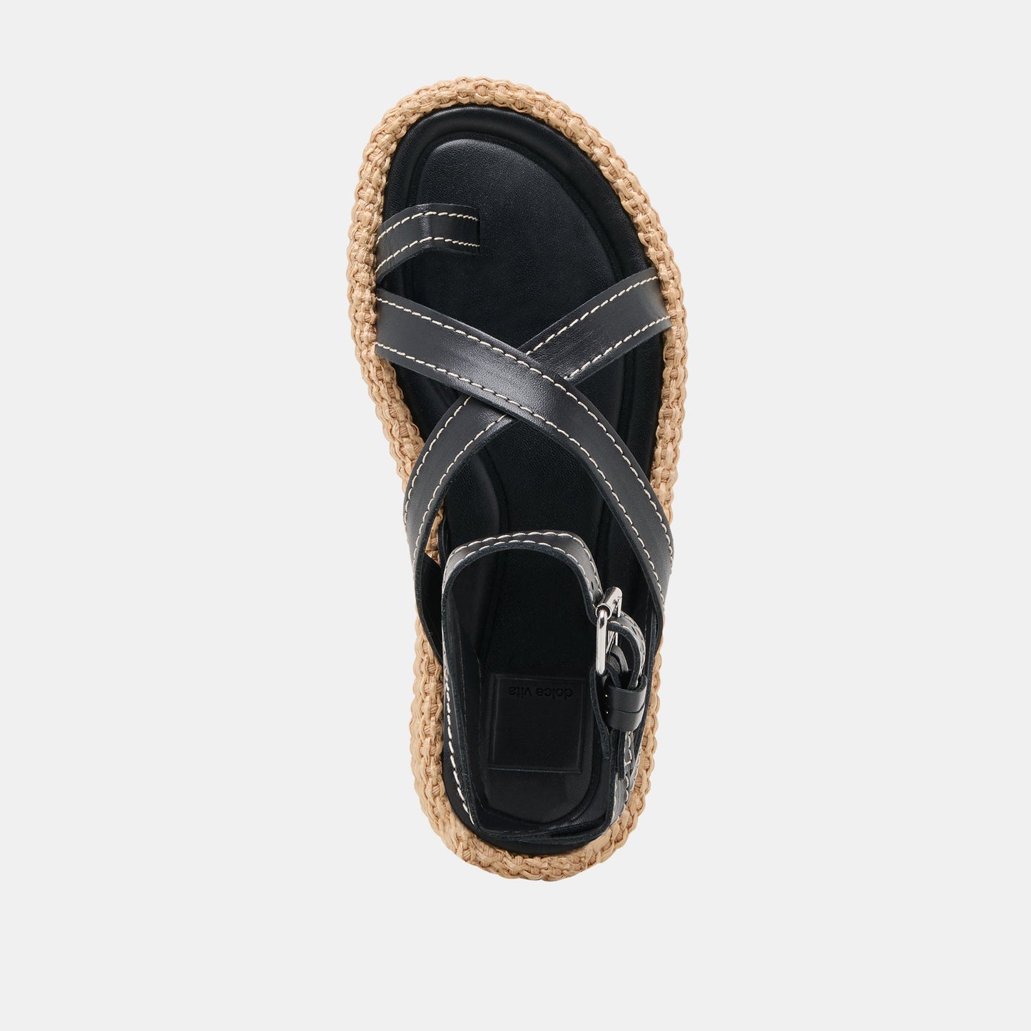 ROXIE SANDALS BLACK LEATHER - Dolce Vita