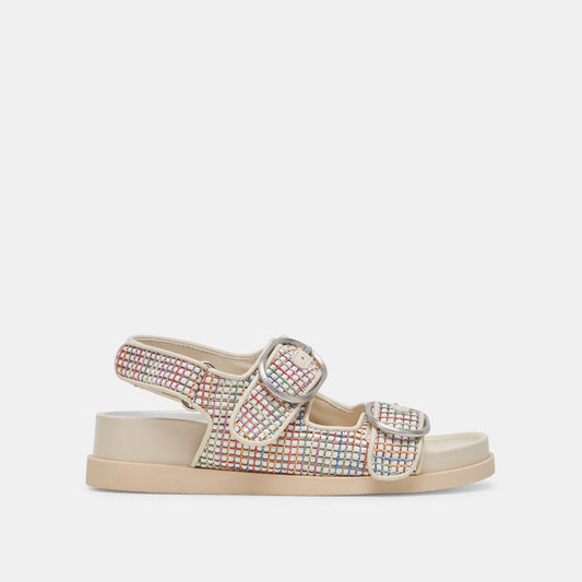 STARLA PRIDE SANDALS WHITE MULTI RAFFIA - Dolce Vita