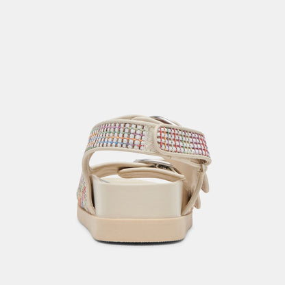 STARLA PRIDE SANDALS WHITE MULTI RAFFIA - Dolce Vita