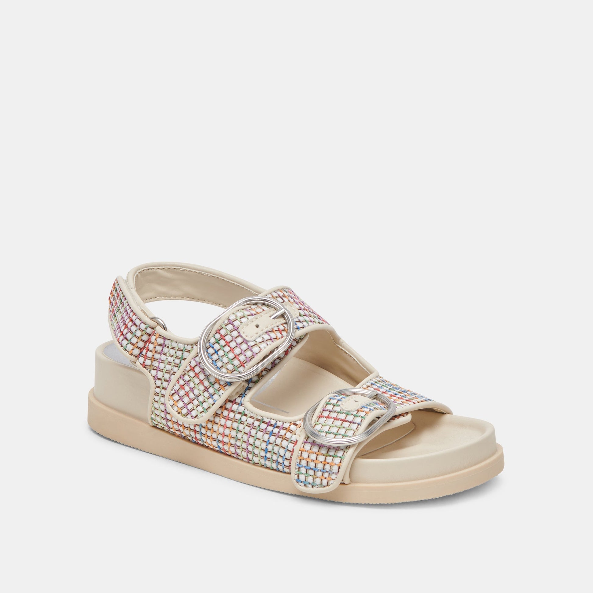 STARLA PRIDE SANDALS WHITE MULTI RAFFIA - Dolce Vita