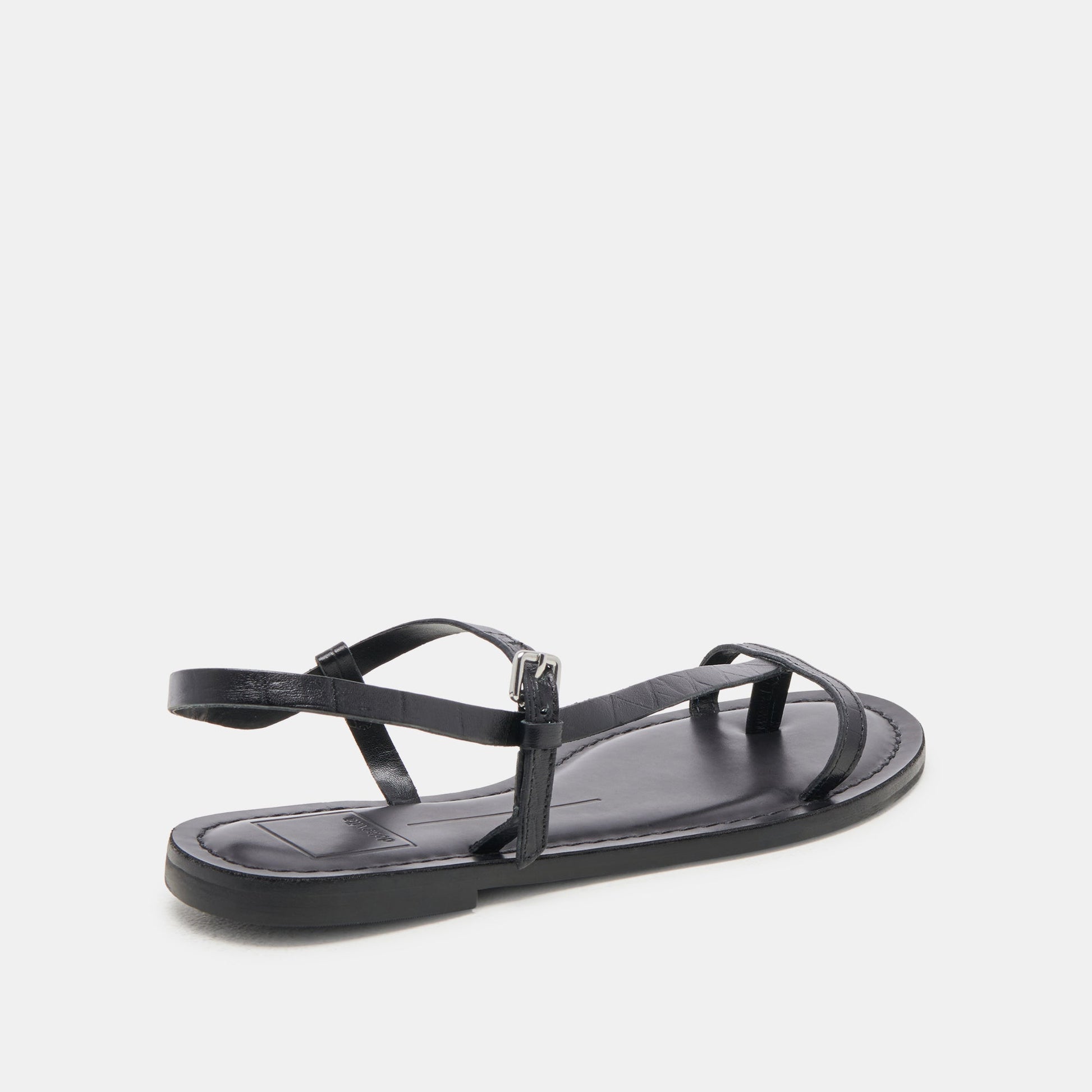 WANDRE SANDALS NOIR EMBOSSED LEATHER - Dolce Vita