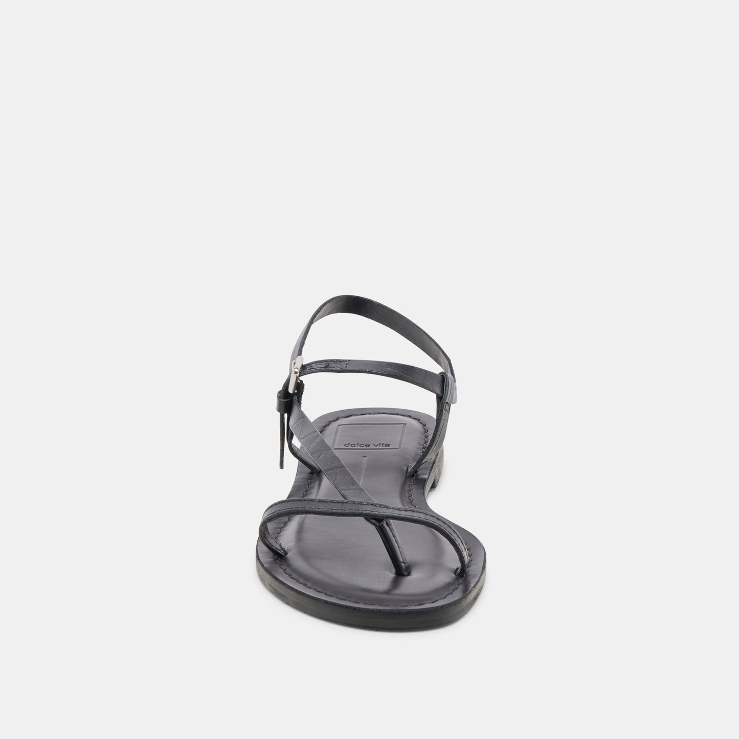 WANDRE SANDALS NOIR EMBOSSED LEATHER - Dolce Vita