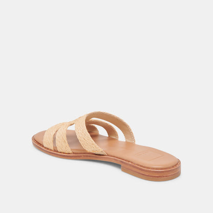 EMON SANDALS LT NATURAL RAFFIA - Dolce Vita