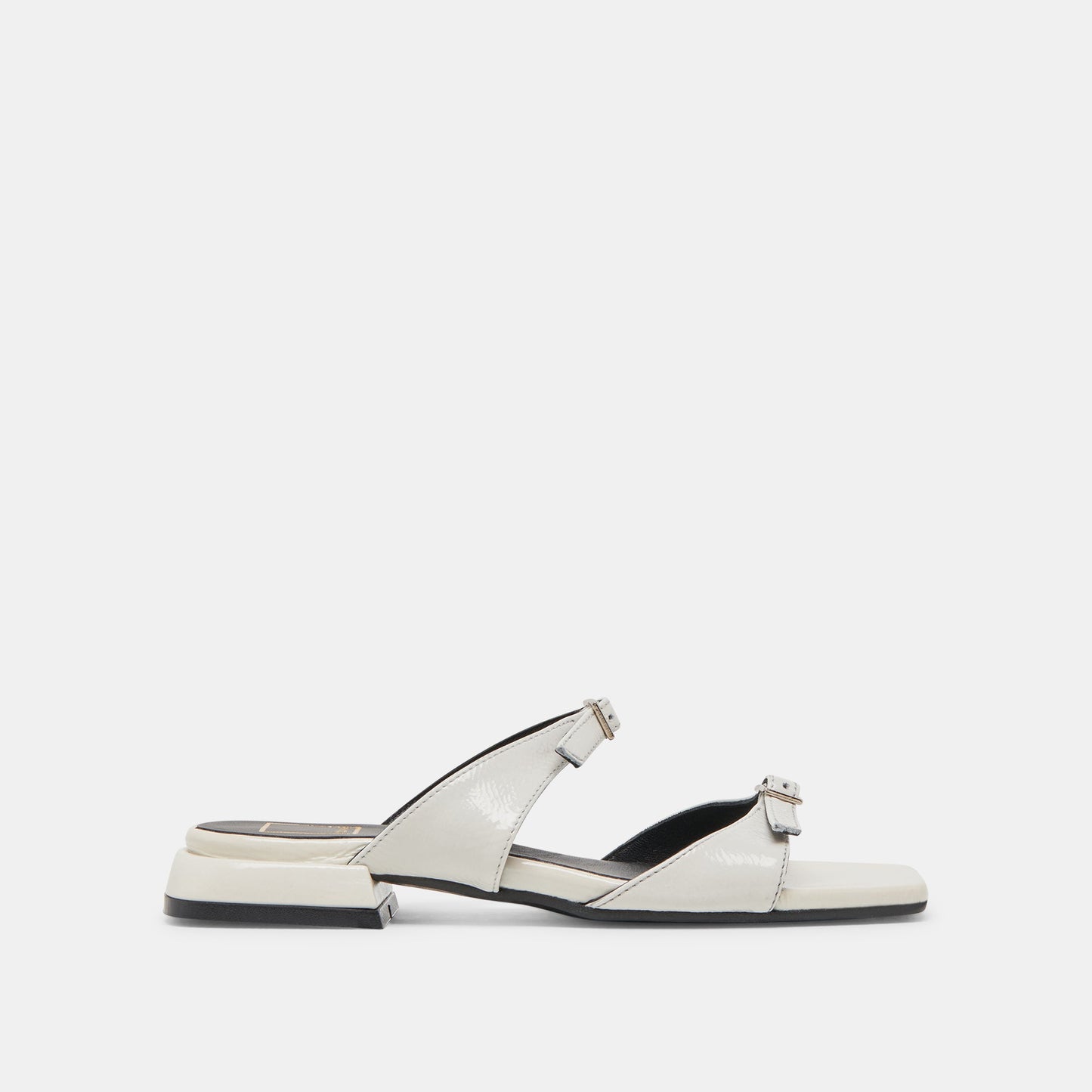 LAVERN SANDALS OFF WHITE CRINKLE PATENT - Dolce Vita