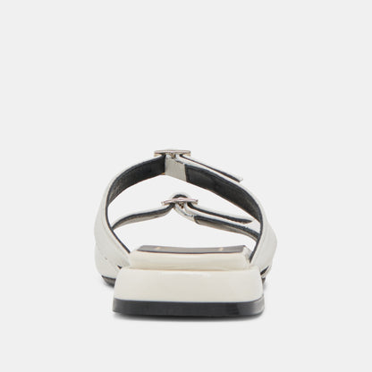 LAVERN SANDALS OFF WHITE CRINKLE PATENT - Dolce Vita