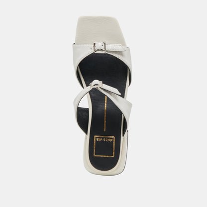 LAVERN SANDALS OFF WHITE CRINKLE PATENT - Dolce Vita
