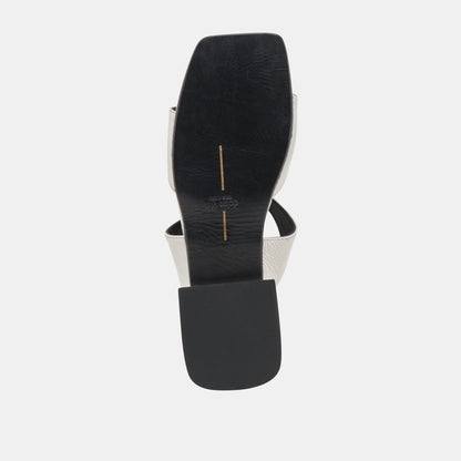 LAVERN SANDALS OFF WHITE CRINKLE PATENT - Dolce Vita