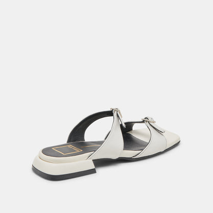 LAVERN SANDALS OFF WHITE CRINKLE PATENT - Dolce Vita
