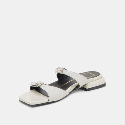 LAVERN SANDALS OFF WHITE CRINKLE PATENT - Dolce Vita