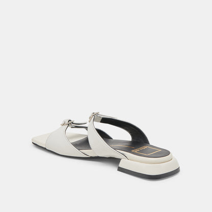 LAVERN SANDALS OFF WHITE CRINKLE PATENT - Dolce Vita