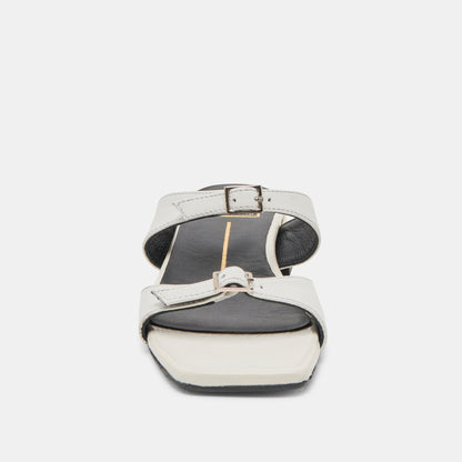 LAVERN SANDALS OFF WHITE CRINKLE PATENT - Dolce Vita