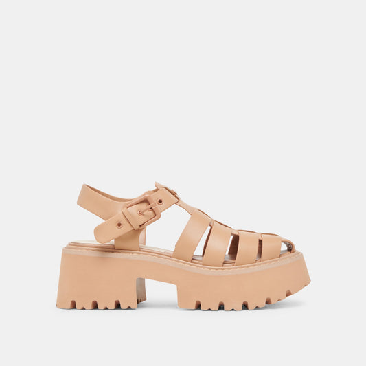 LASLY TONAL SANDALS CAFE LEATHER - Dolce Vita
