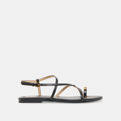KESHA SANDALS BLACK LEATHER - Dolce Vita