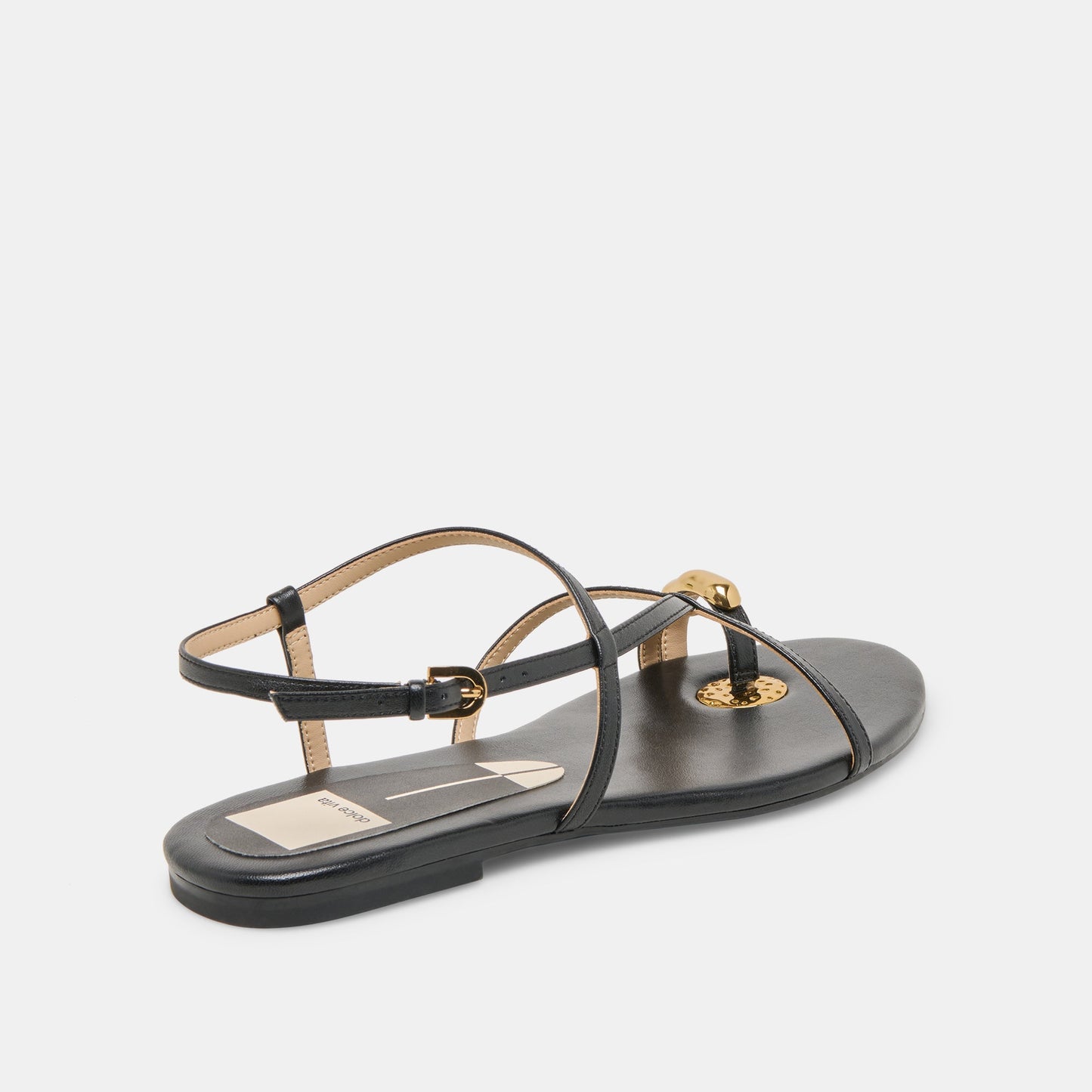 KESHA SANDALS BLACK LEATHER - Dolce Vita