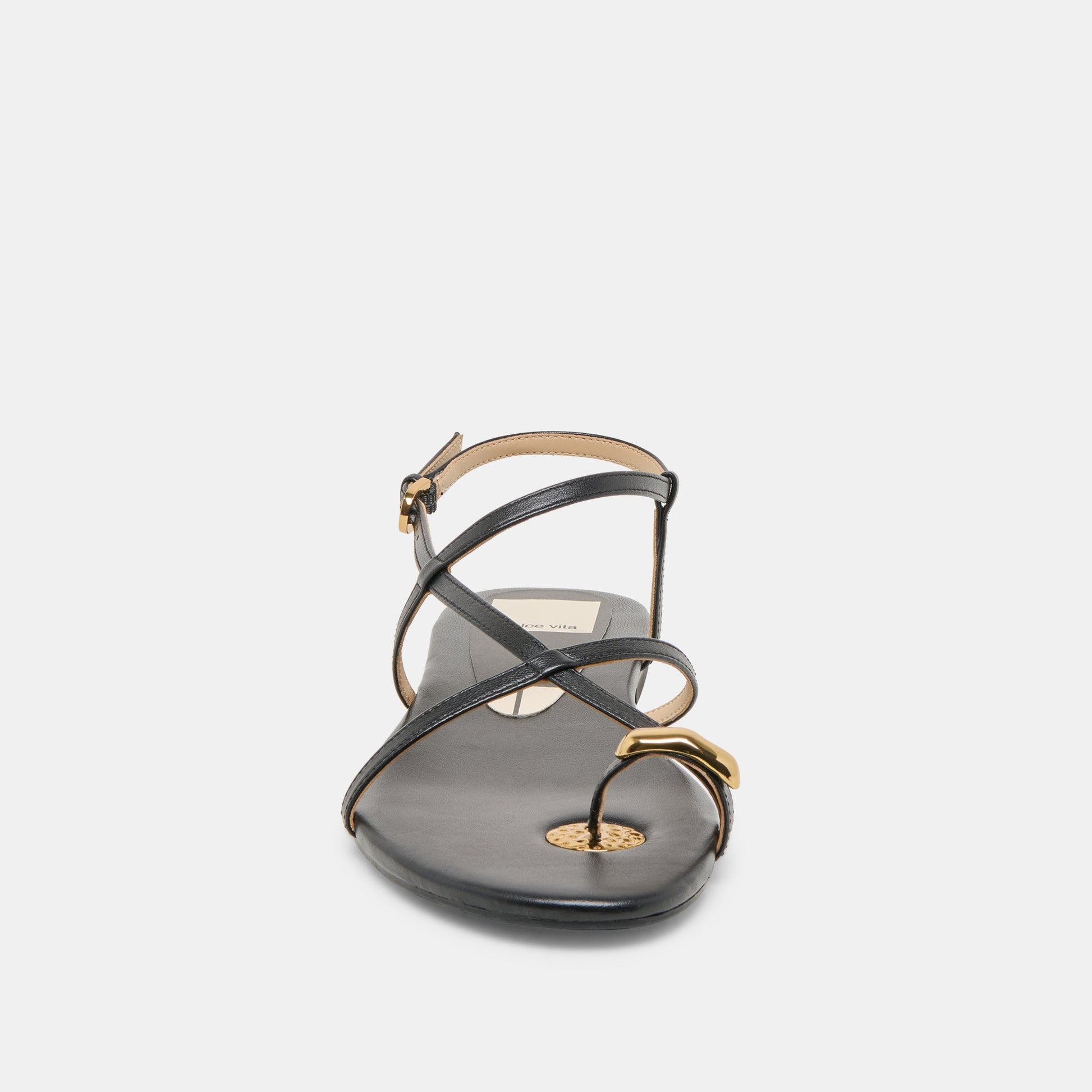 KESHA SANDALS BLACK LEATHER - Dolce Vita