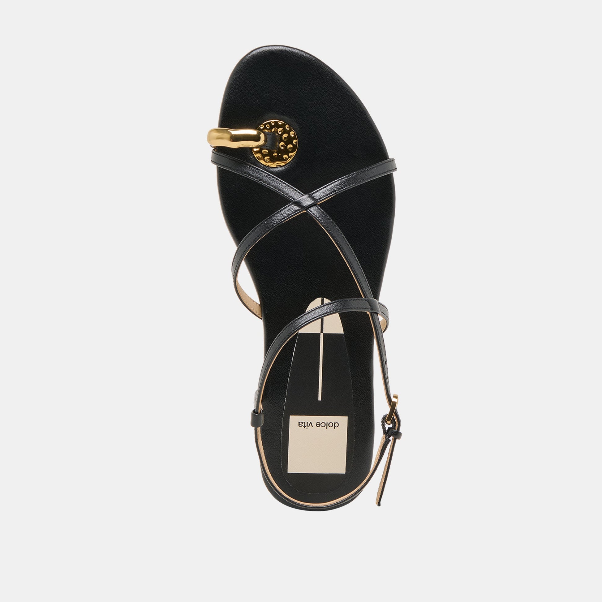 KESHA SANDALS BLACK LEATHER - Dolce Vita