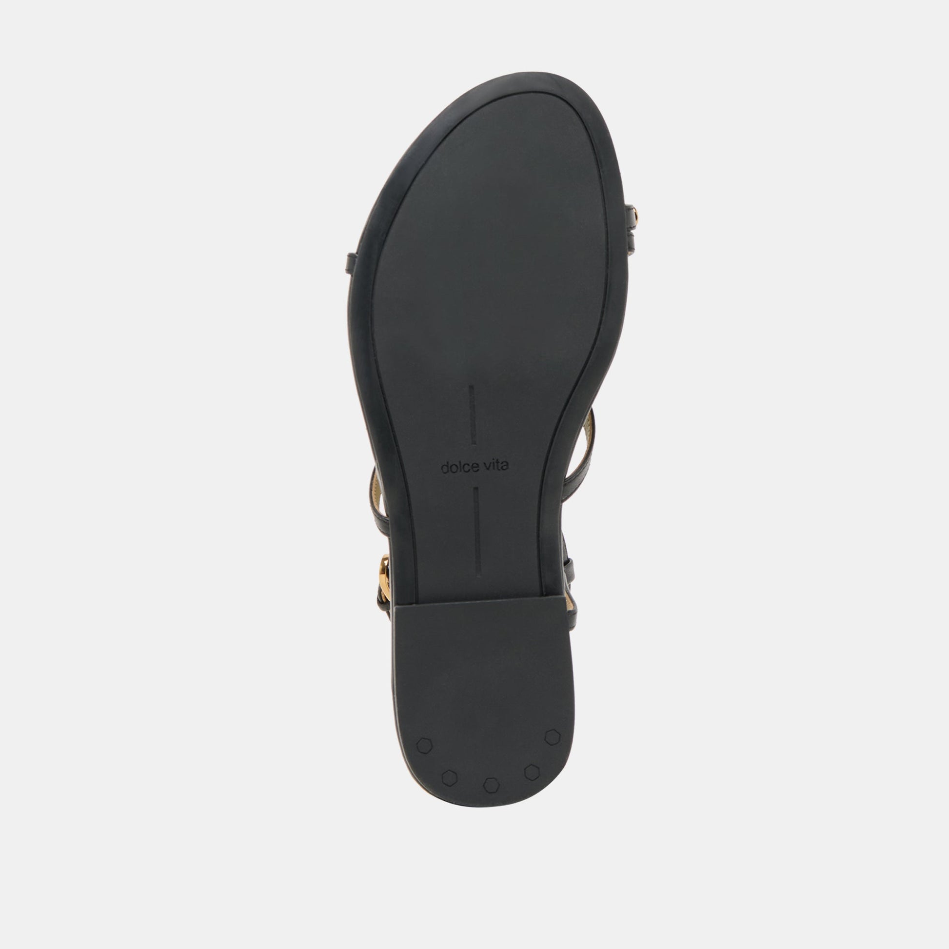 KESHA SANDALS BLACK LEATHER - Dolce Vita