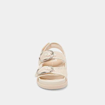 STARLA MESH SANDALS CREME WOVEN MESH - Dolce Vita