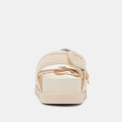 STARLA MESH SANDALS CREME WOVEN MESH - Dolce Vita