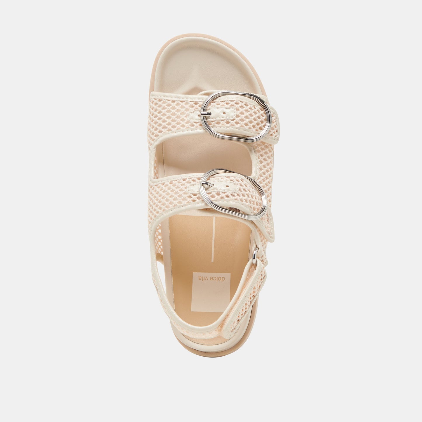 STARLA MESH SANDALS CREME WOVEN MESH - Dolce Vita