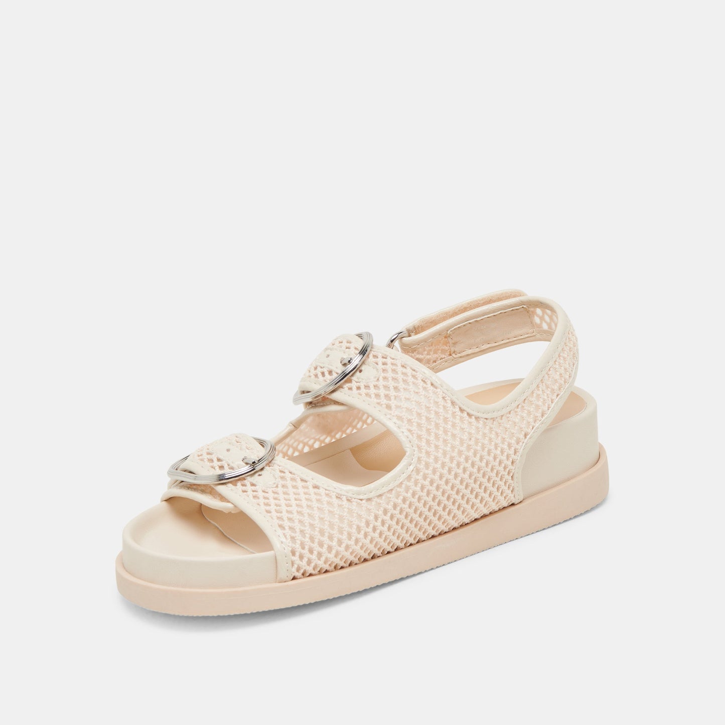 STARLA MESH SANDALS CREME WOVEN MESH - Dolce Vita