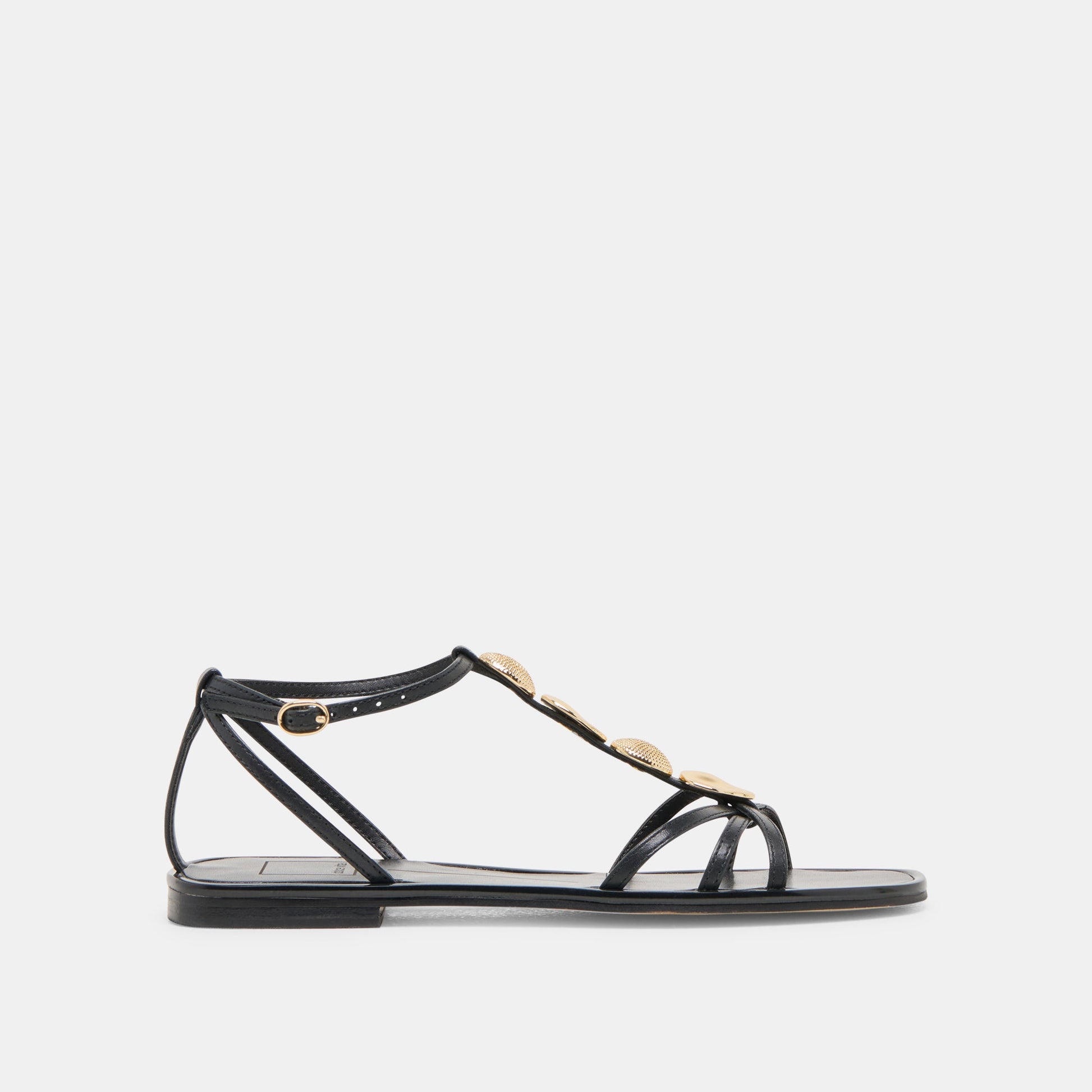 Faun Black Leather Sandals - Dolce Vita